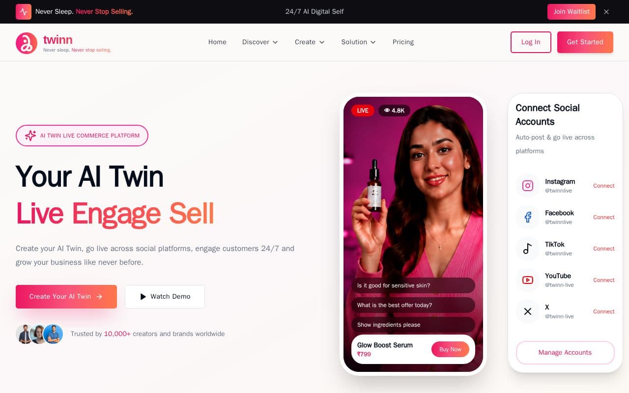 Twinn live screenshot