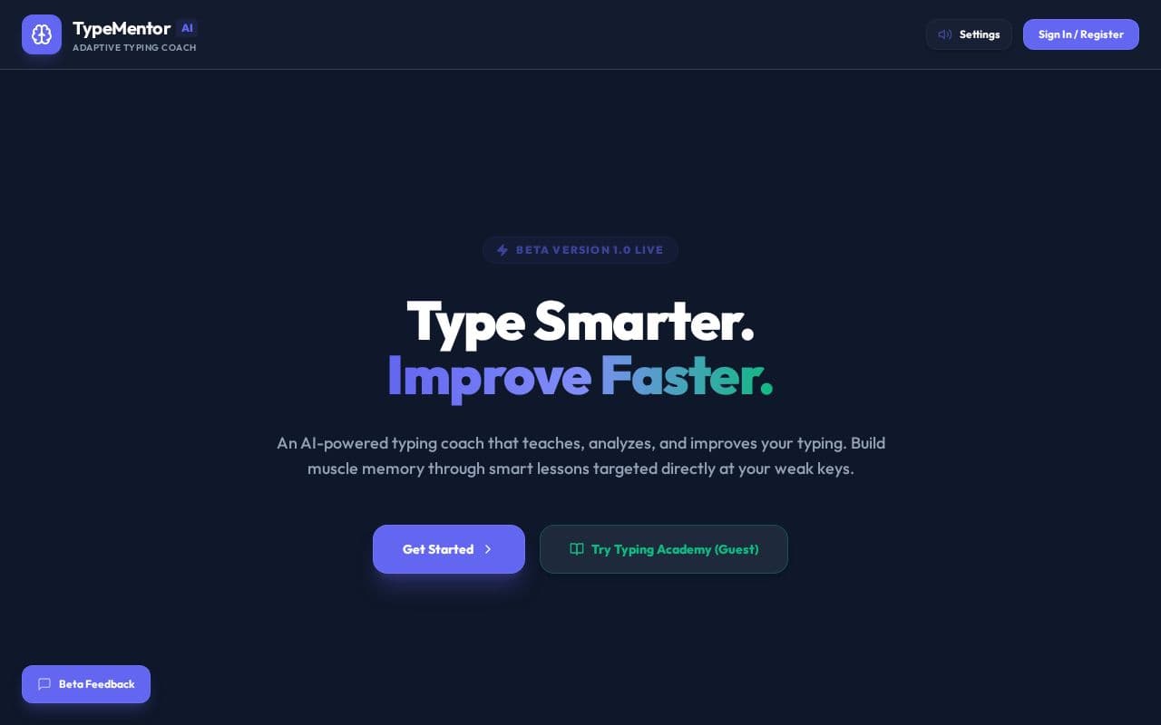 TypeMentor AI screenshot