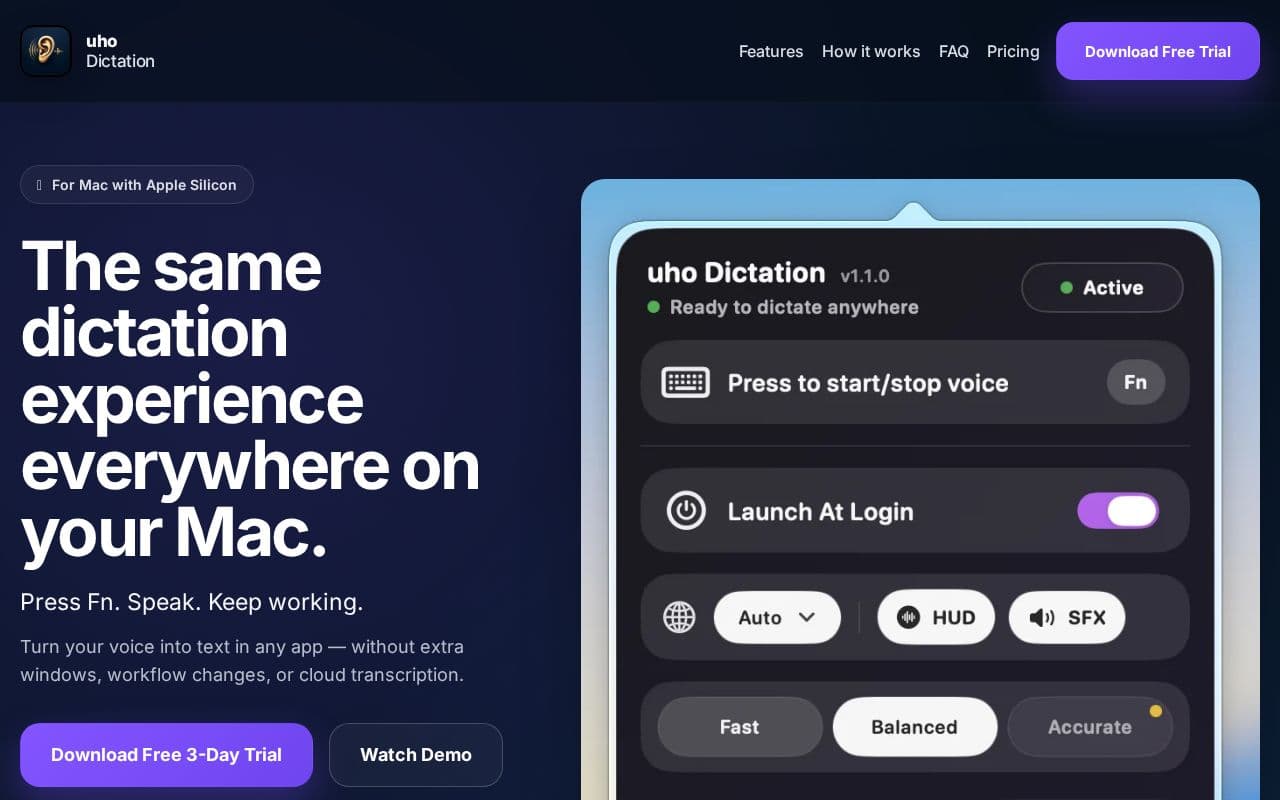 uho Dictation screenshot