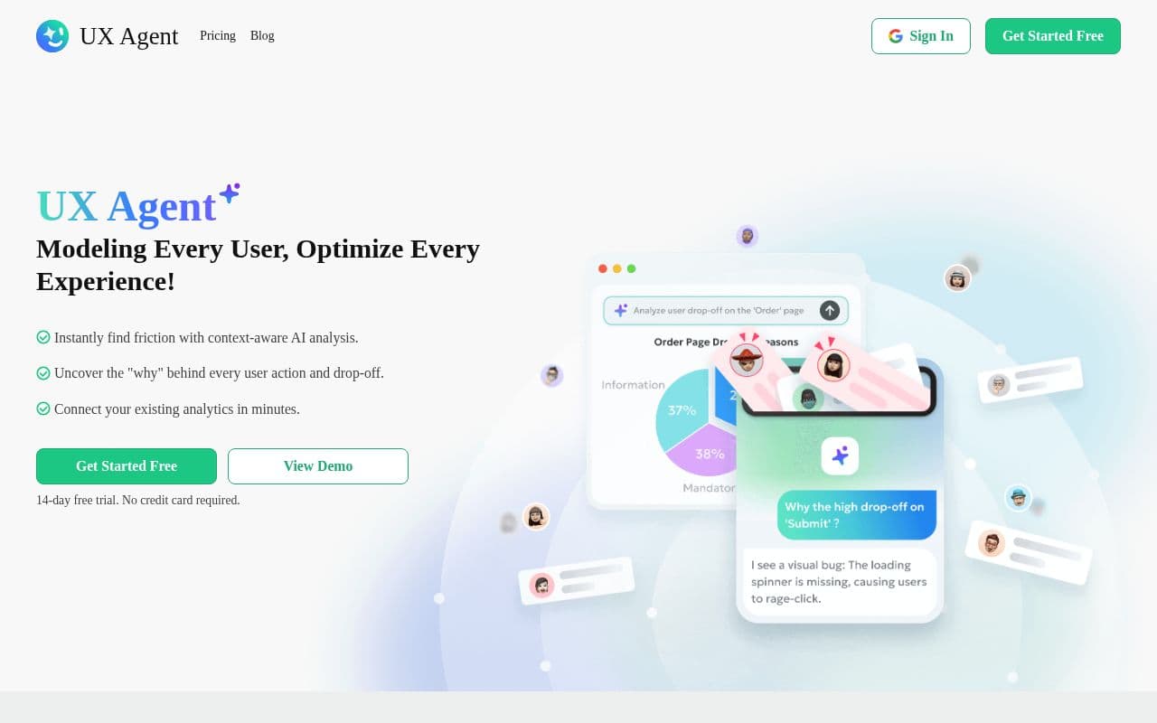 UX Agent screenshot