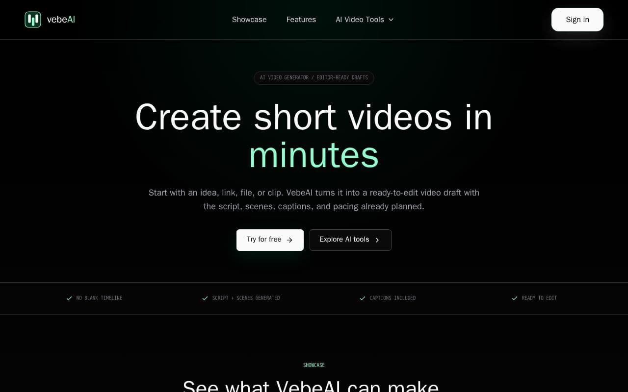 vebeAI screenshot