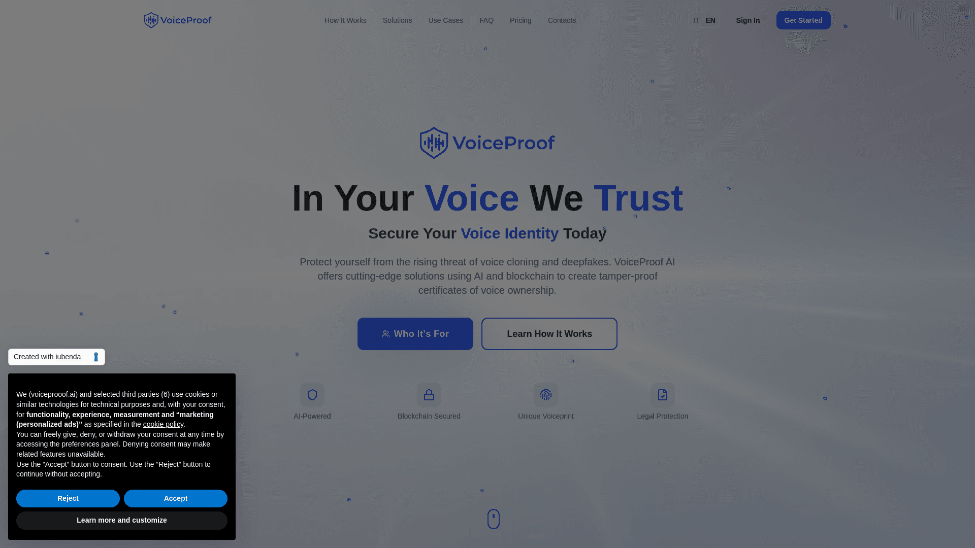 Voiceproof.ai screenshot