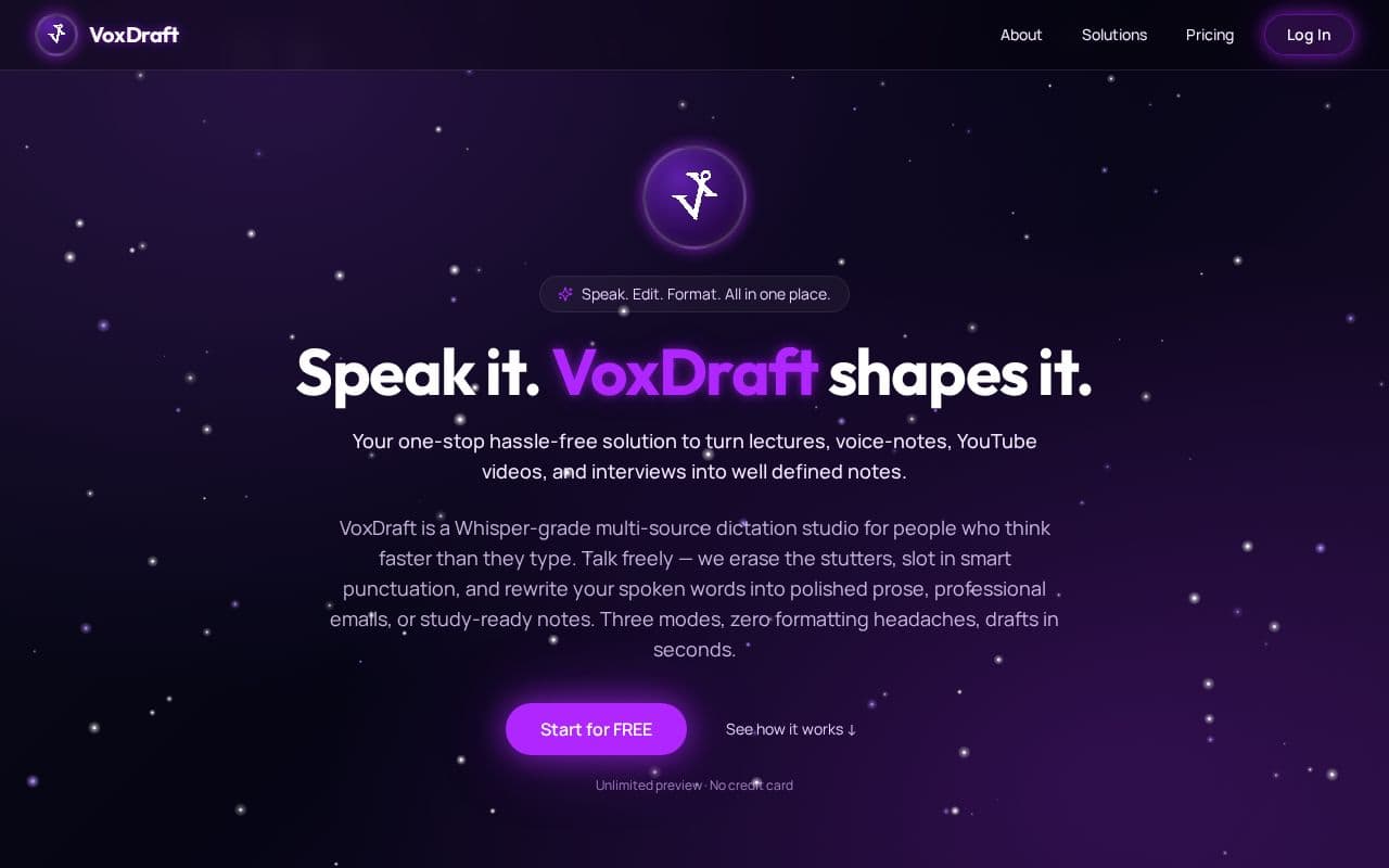 VoxDraft screenshot