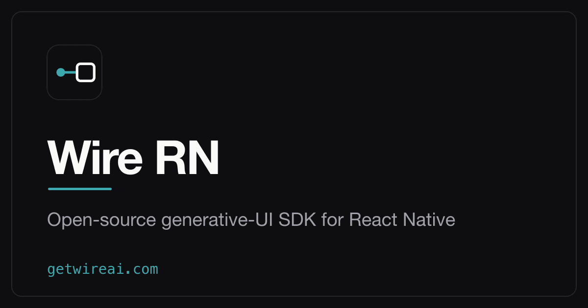 Wire RN screenshot