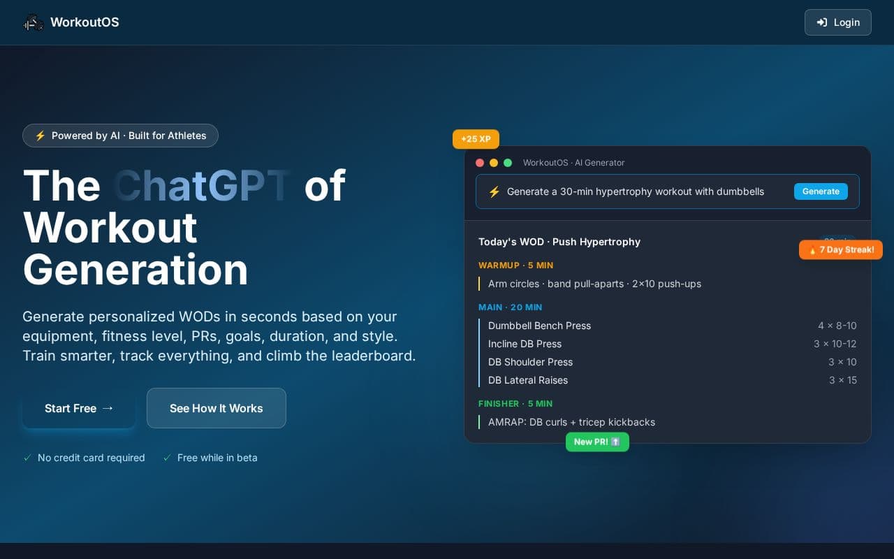 WorkoutOS screenshot