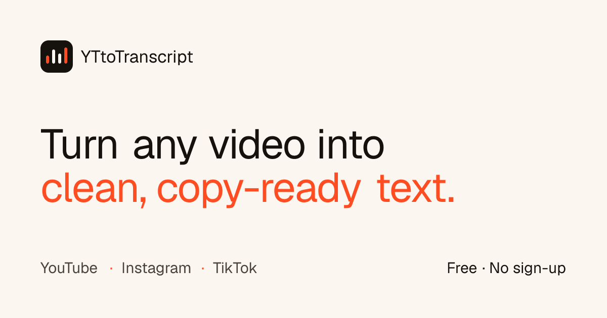 YTtoTranscript screenshot