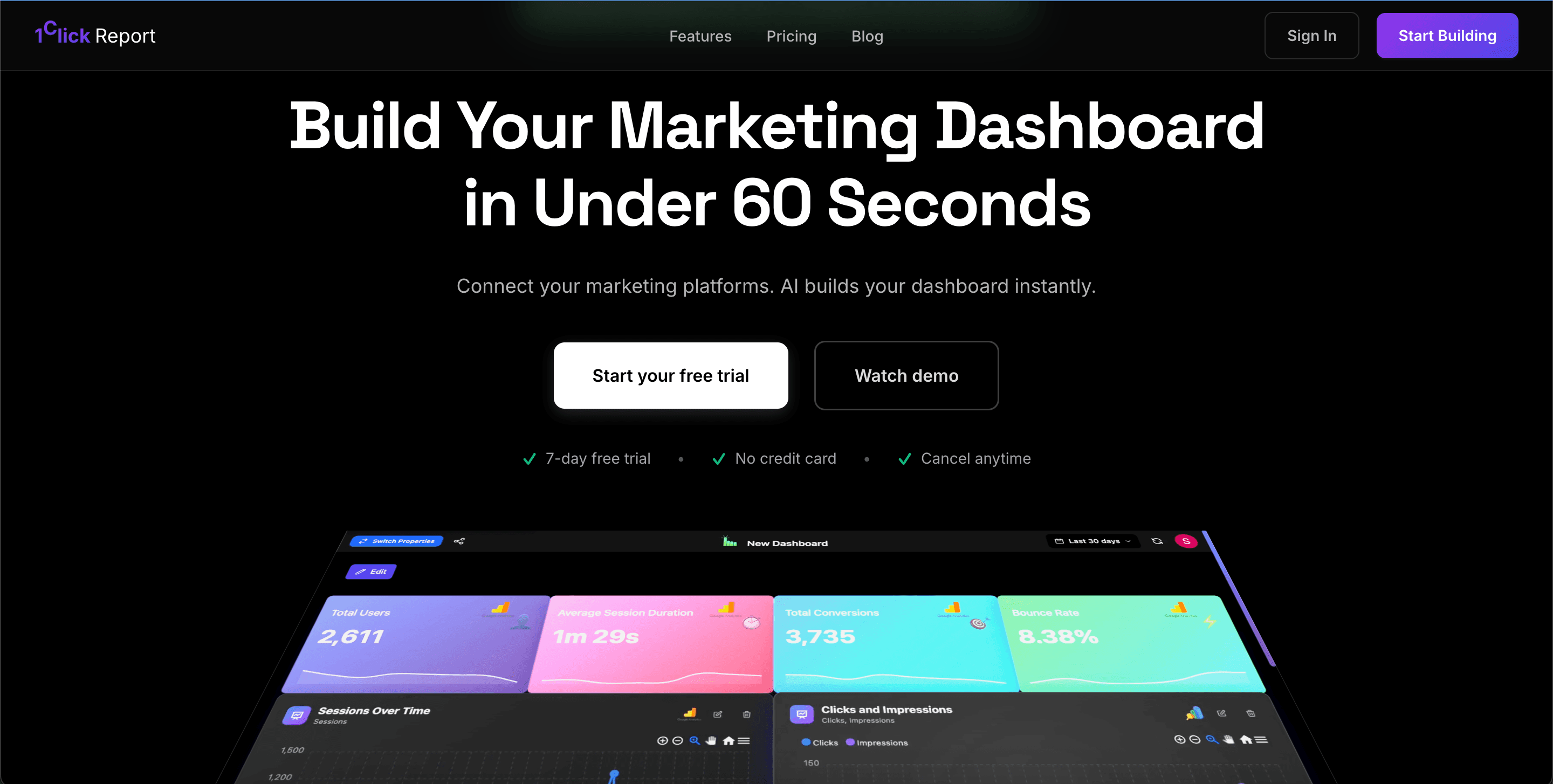 1ClickReport — Marketing AI in Claude screenshot