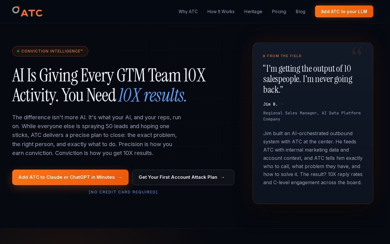 ATC: Tech GTM Intelligence in Claude screenshot