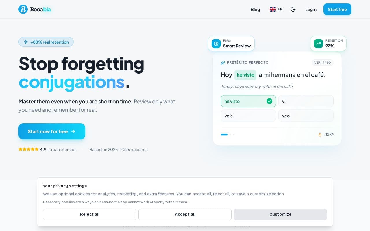 Bocabla: Master Spanish screenshot
