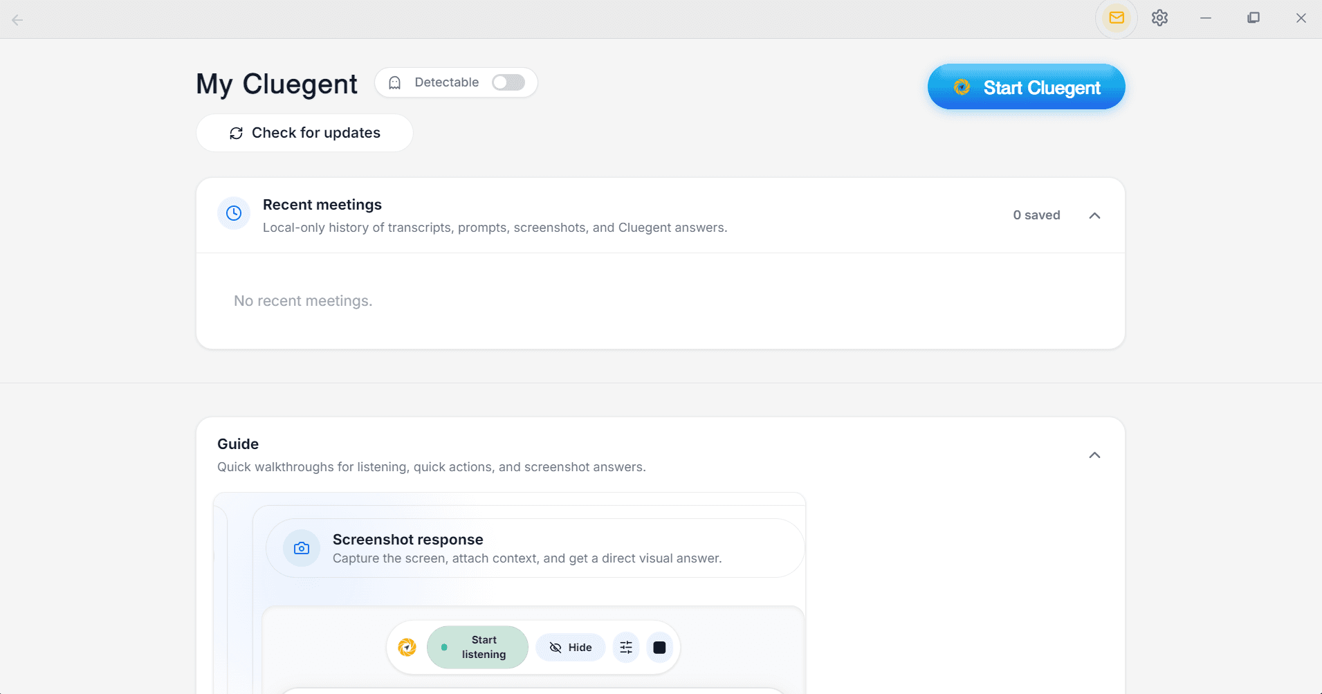 Cluegent screenshot