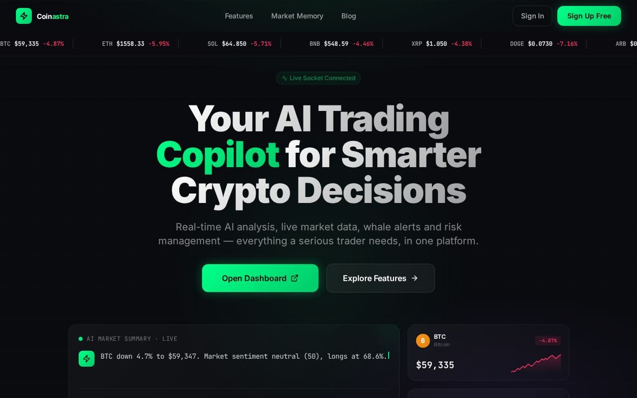 Coinastra screenshot