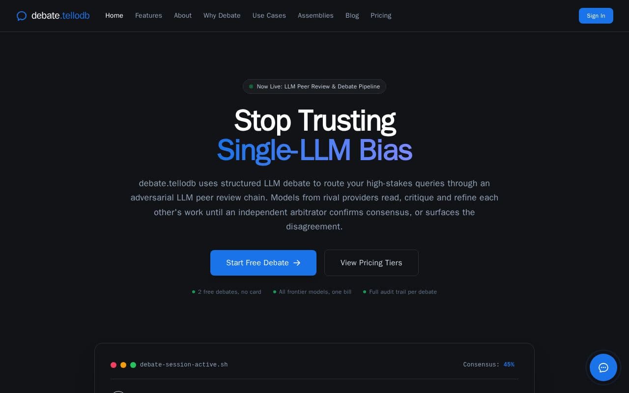 debate.tellodb screenshot