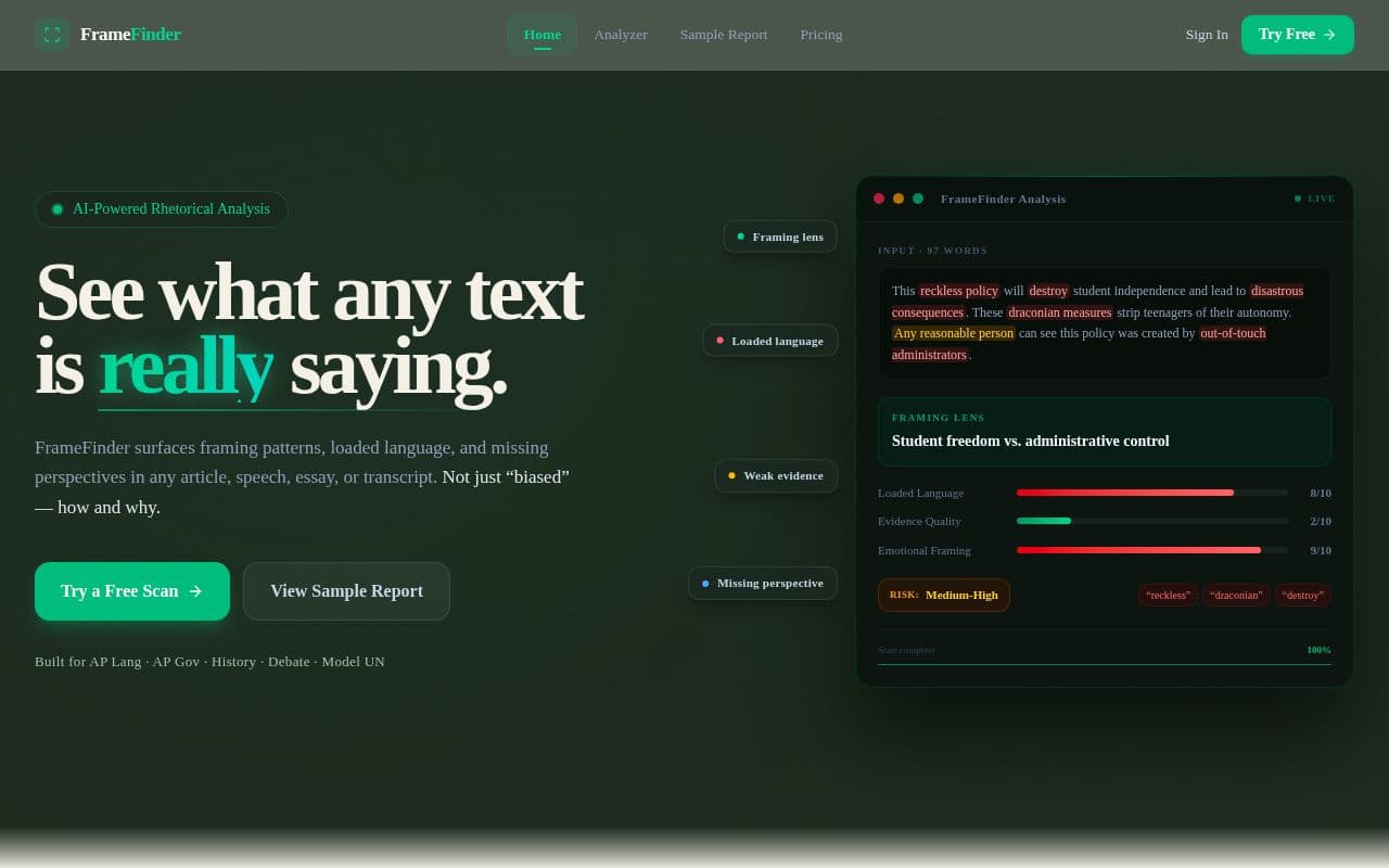 FrameFinder screenshot