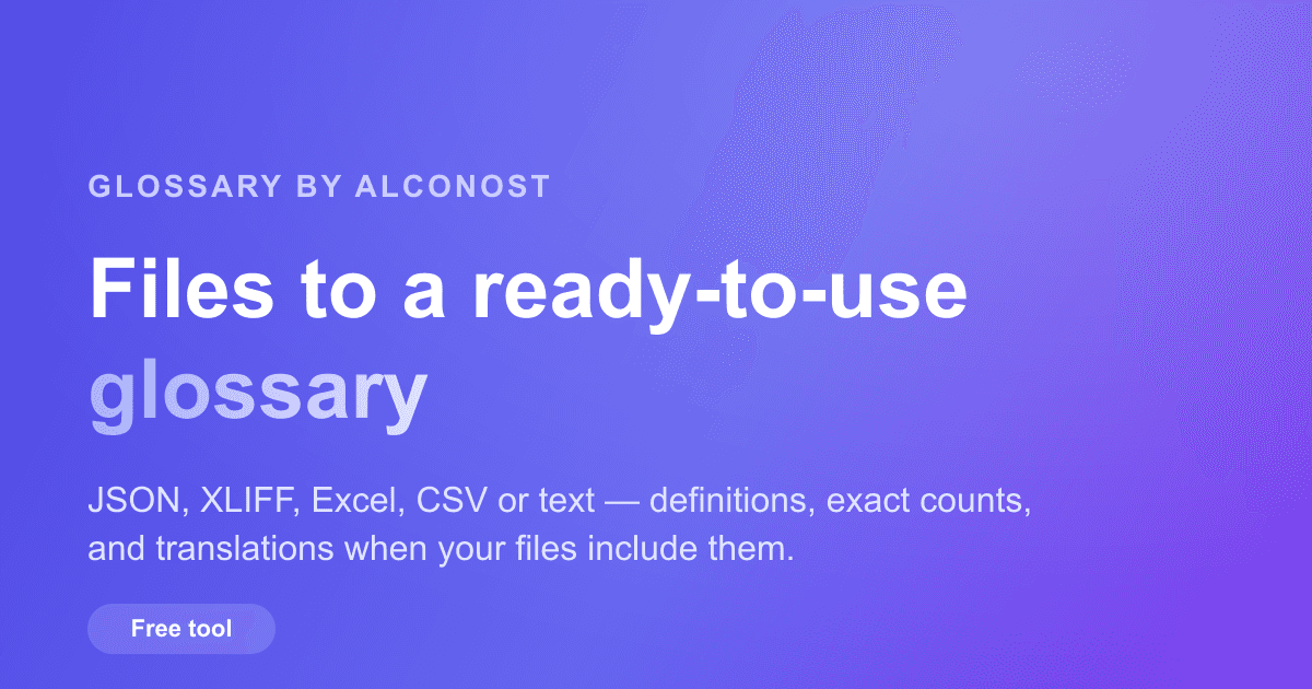 Glossary Extractor screenshot