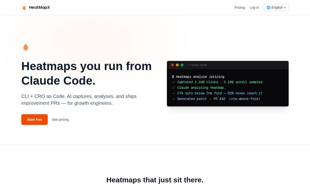 HeatMapX — Heatmaps from Claude Code screenshot