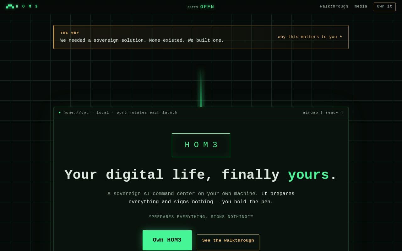 HOM3 — Your digital life, finally yours. screenshot