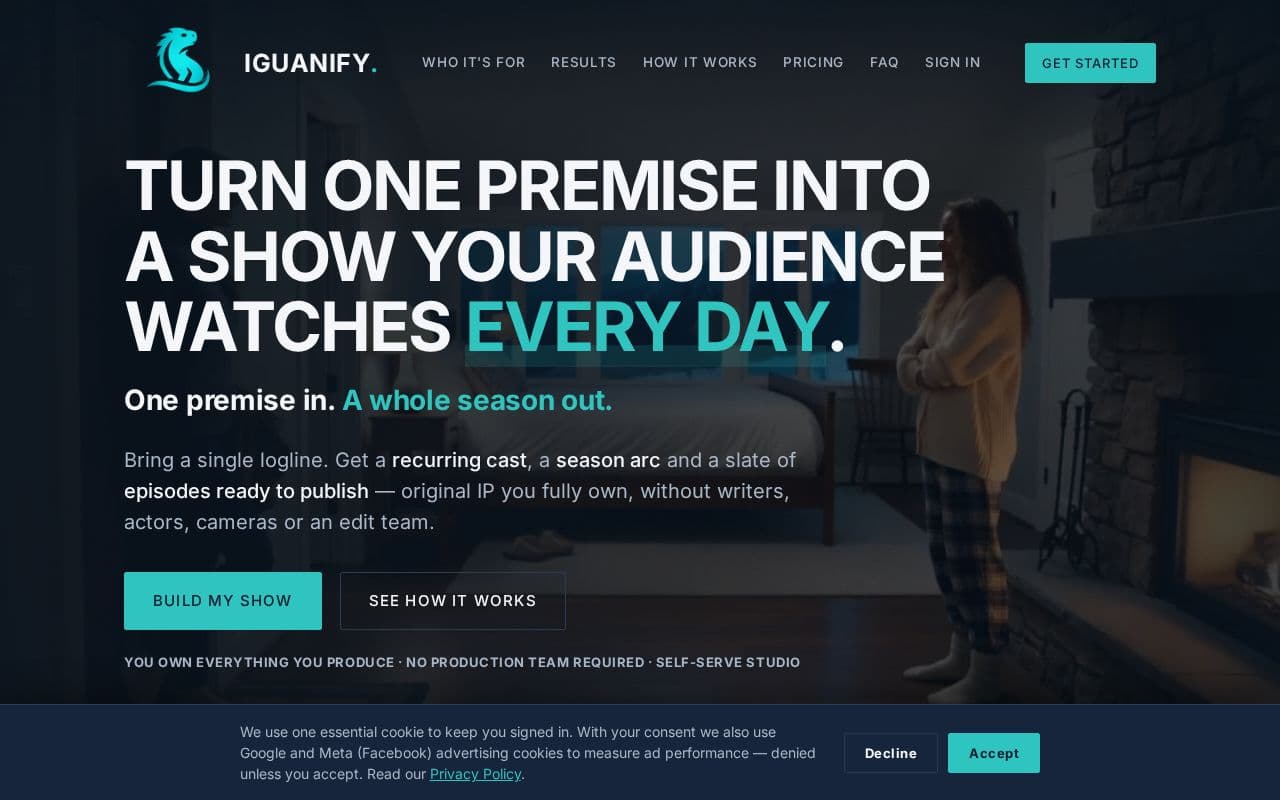 Iguanify — Your premise. Produced. screenshot