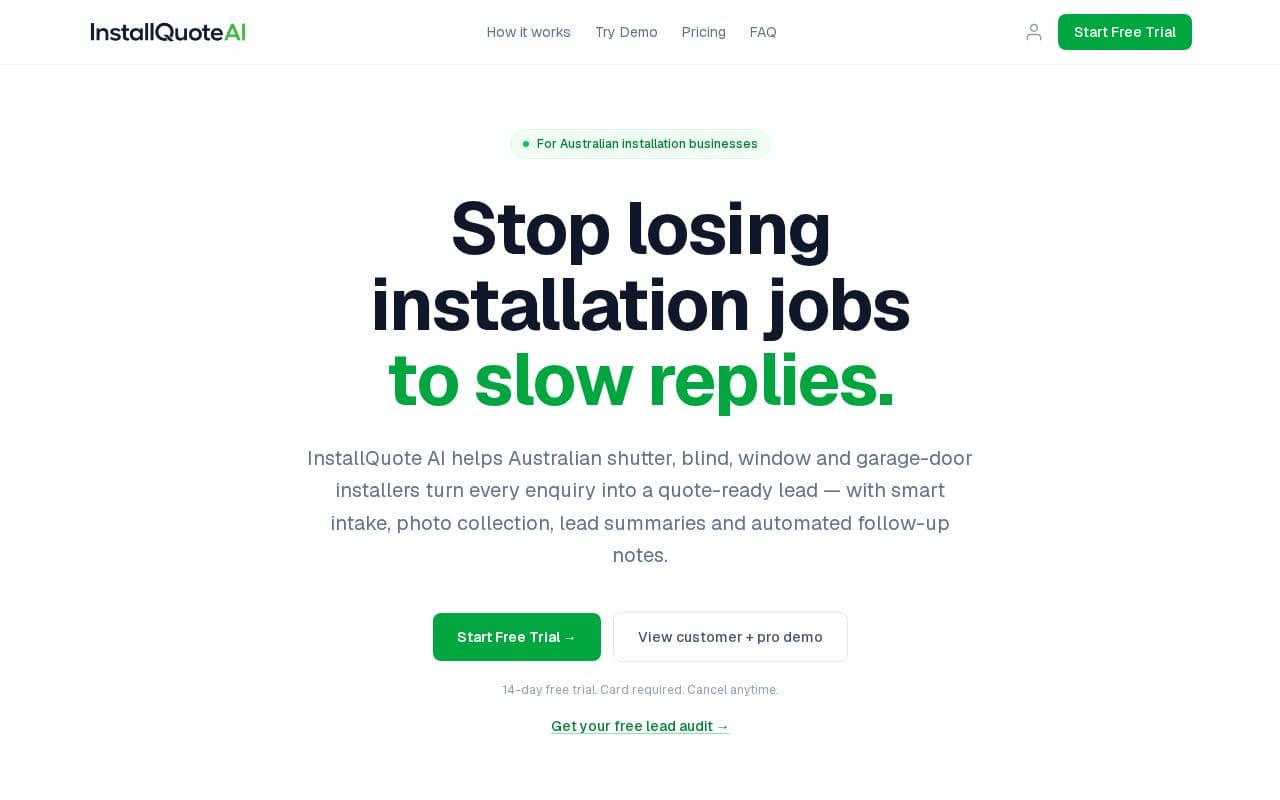 InstallQuote AI screenshot