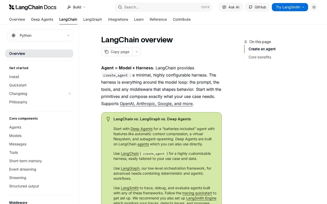 Langchain screenshot