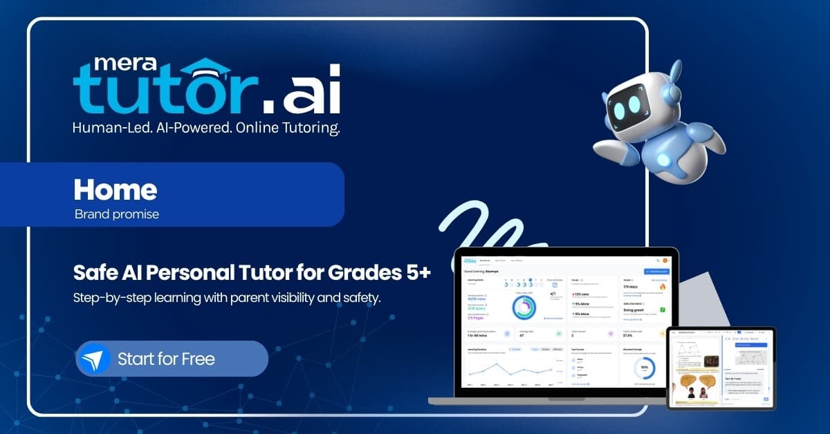MeraTutor.AI– Safe AI Tutor, Grades 4–12 screenshot