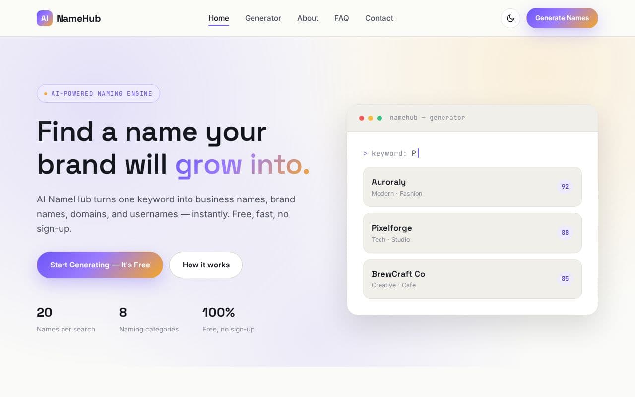 NameHub screenshot