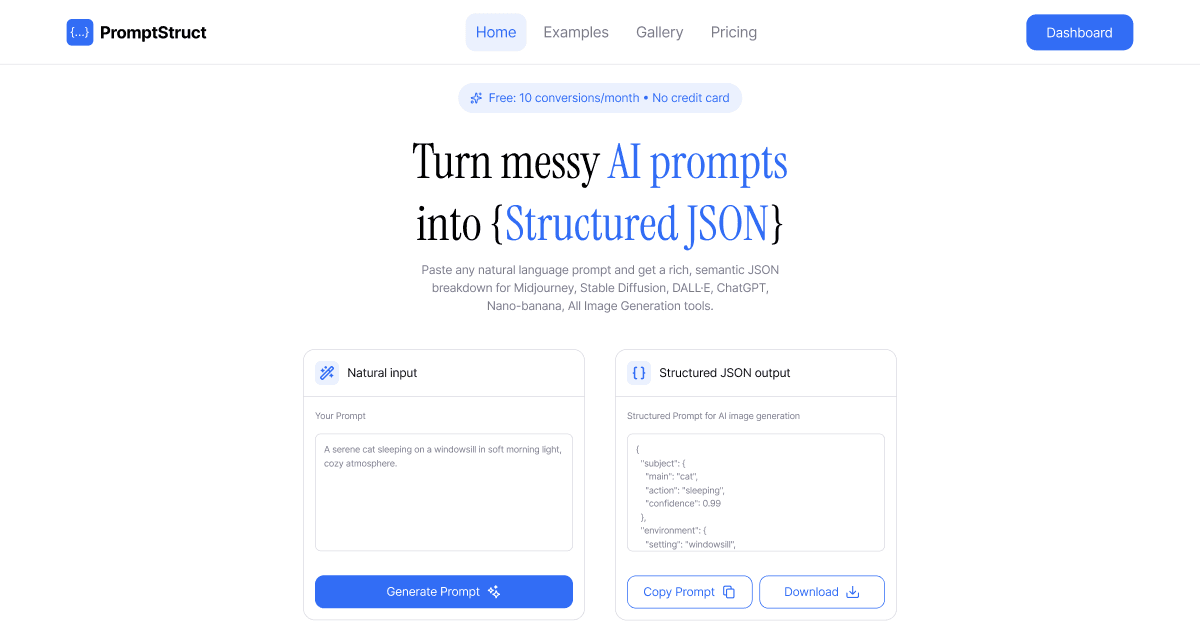 PromptStruct screenshot