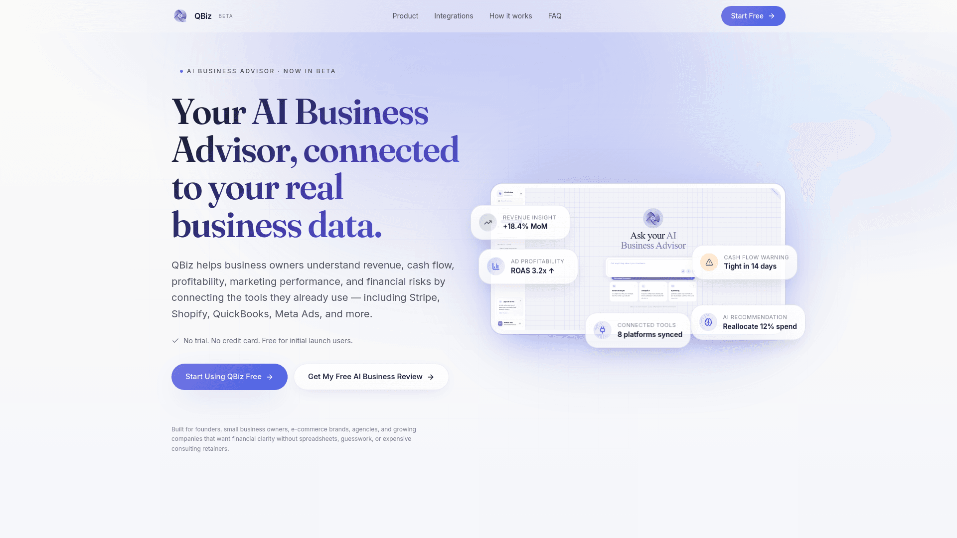 Qbiz — AI Advisor for Your Business screenshot