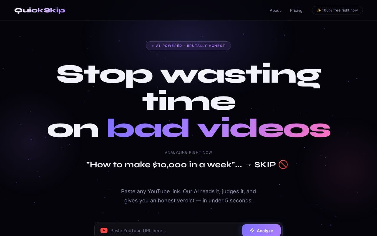 QuickSkip — Should You Watch This? screenshot