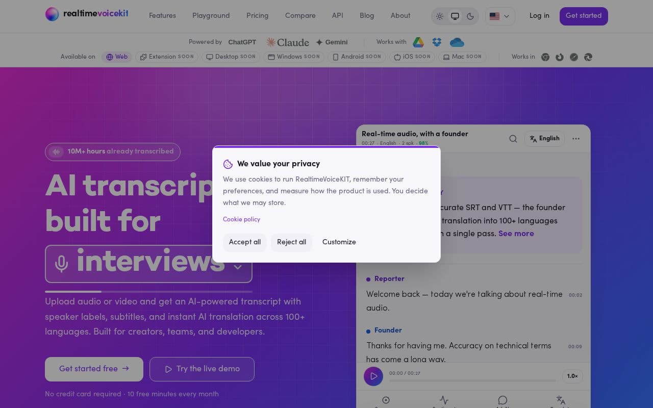 RealtimeVoiceKIT screenshot