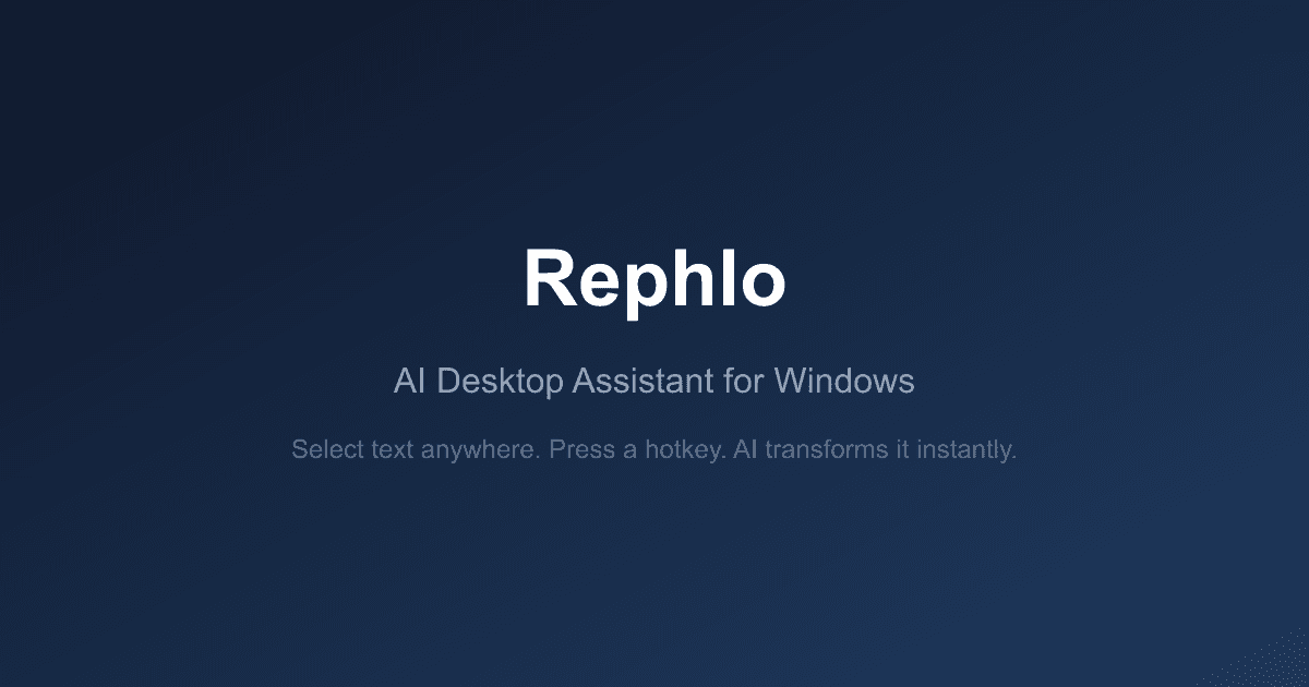 Rephlo /re-flow/ screenshot