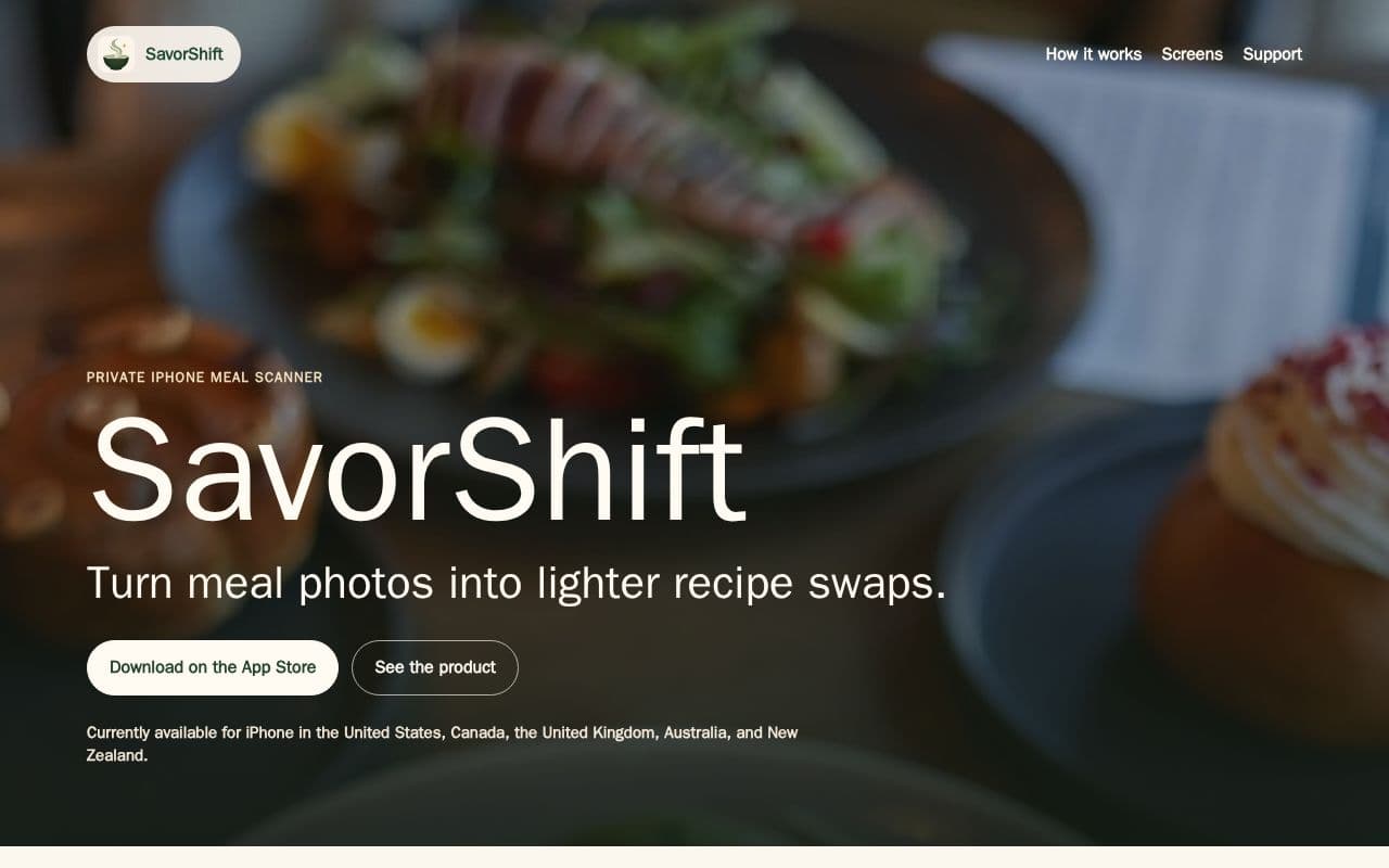 SavorShift screenshot