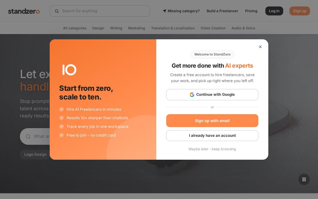 StandZero screenshot