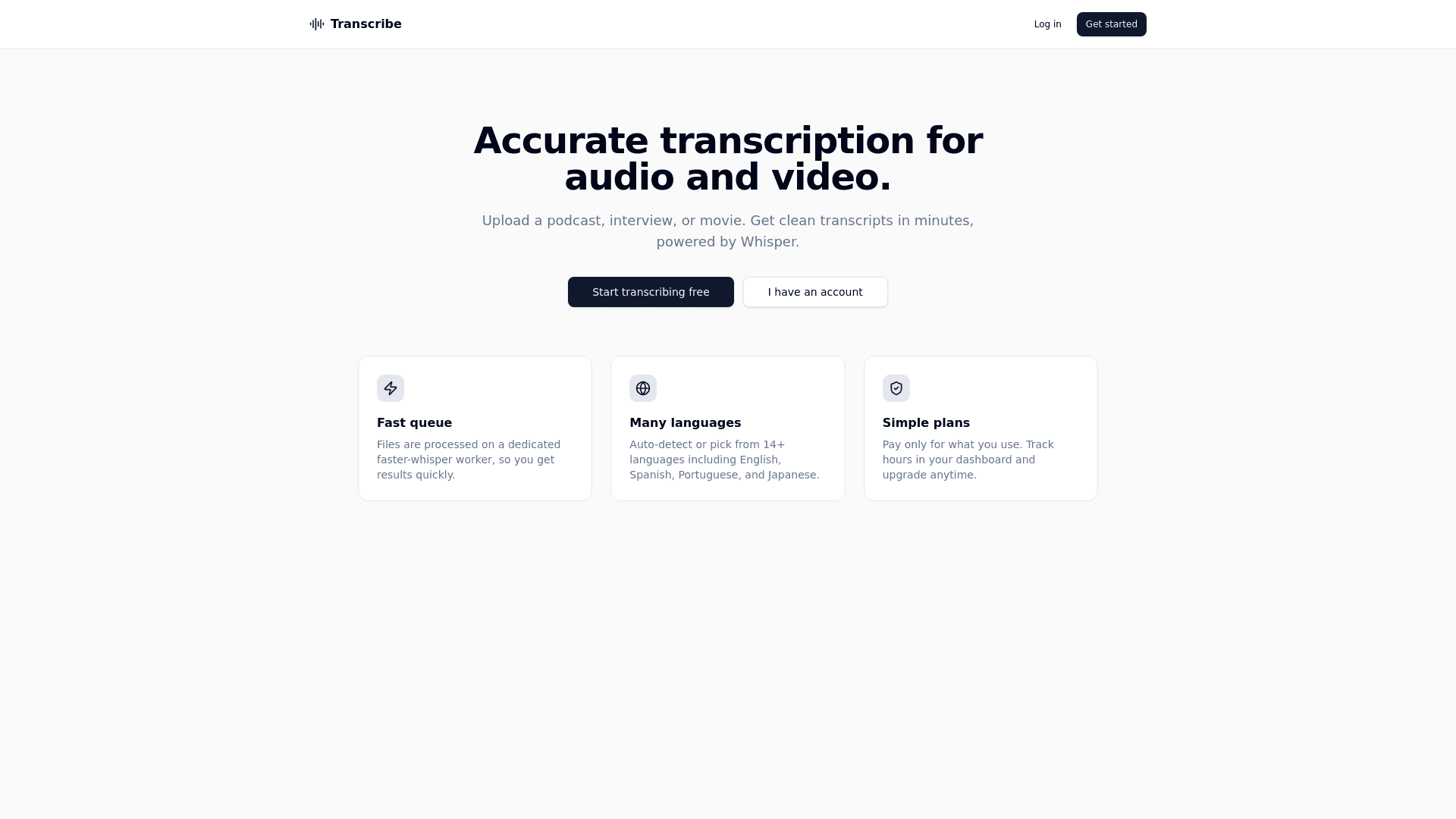 Subcult - IA transcription Tool screenshot