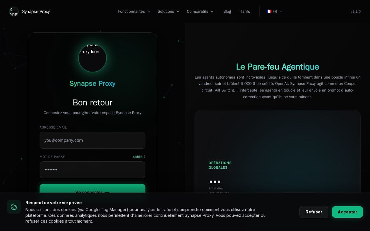 Synapse proxy screenshot