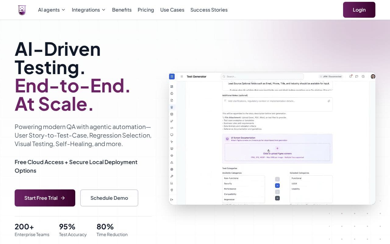 Testron - AI-Powered Testing Platform screenshot