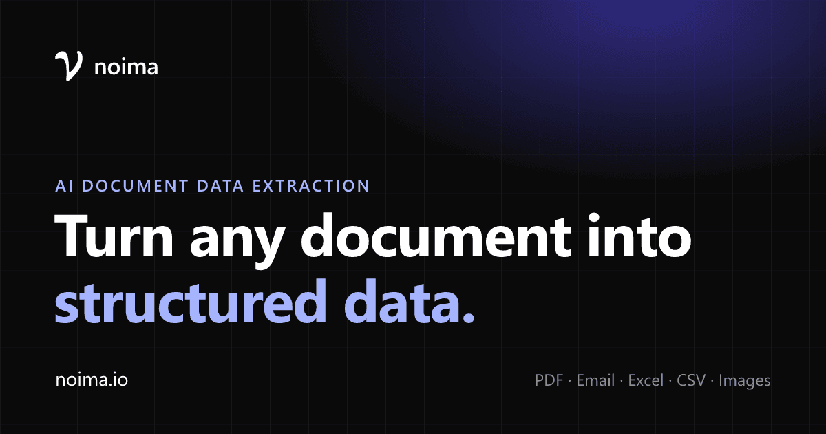 Turn any document into structured data screenshot