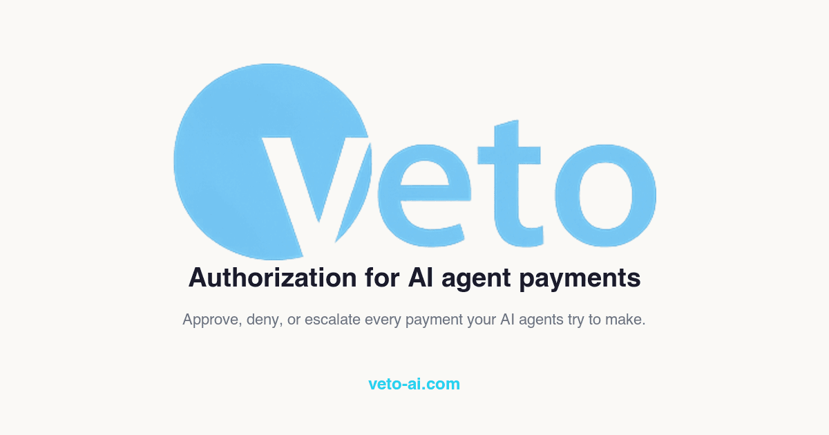 Veto - Protect your agent spending screenshot