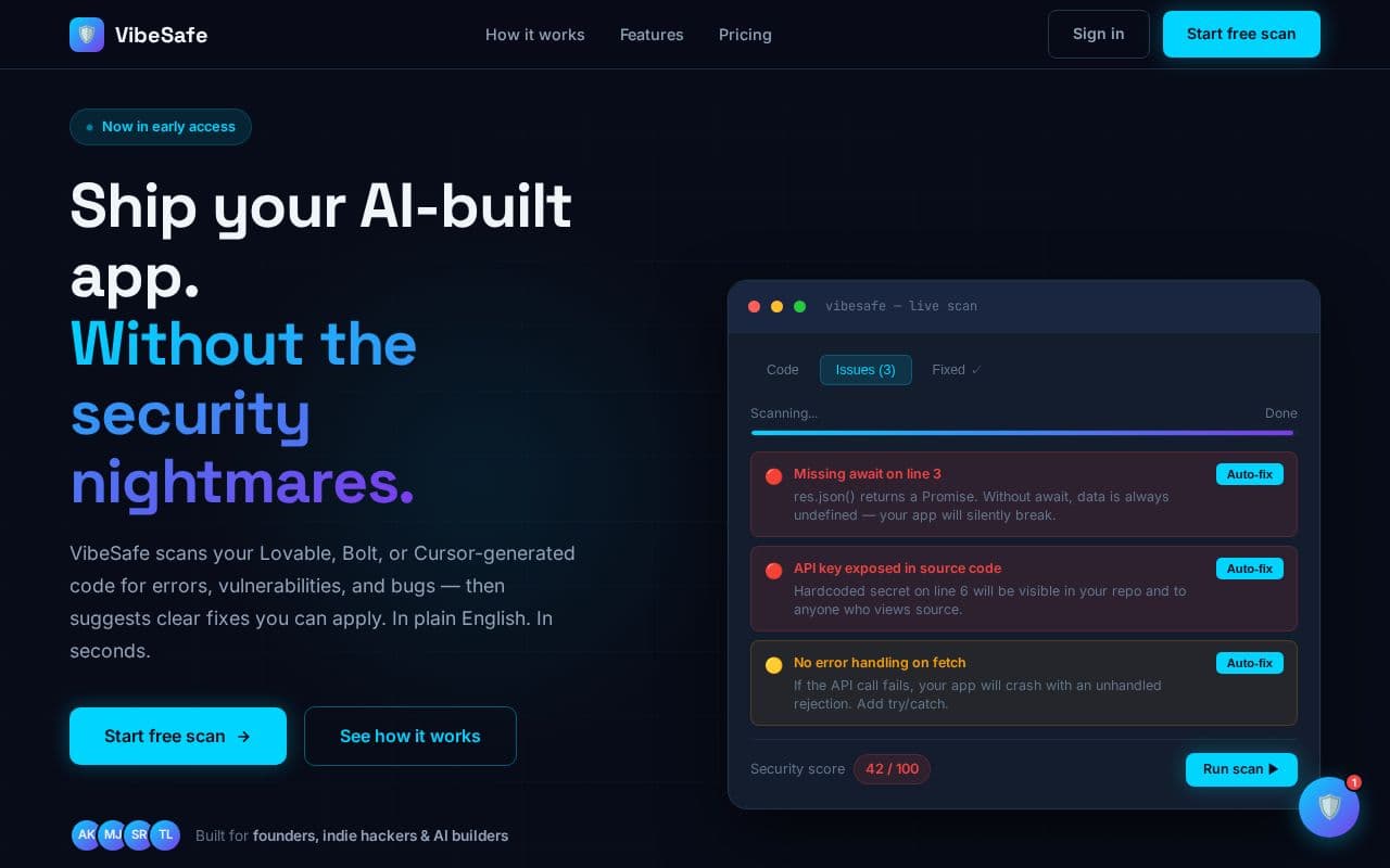 VibeSafe screenshot