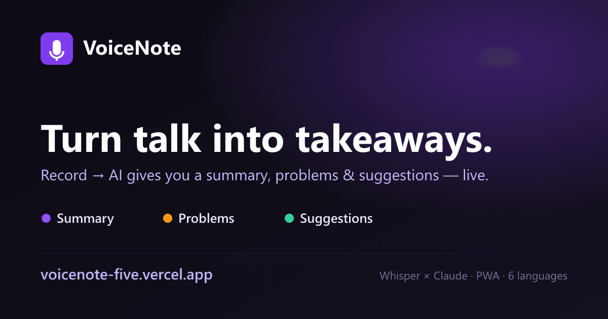 VoiceNote screenshot
