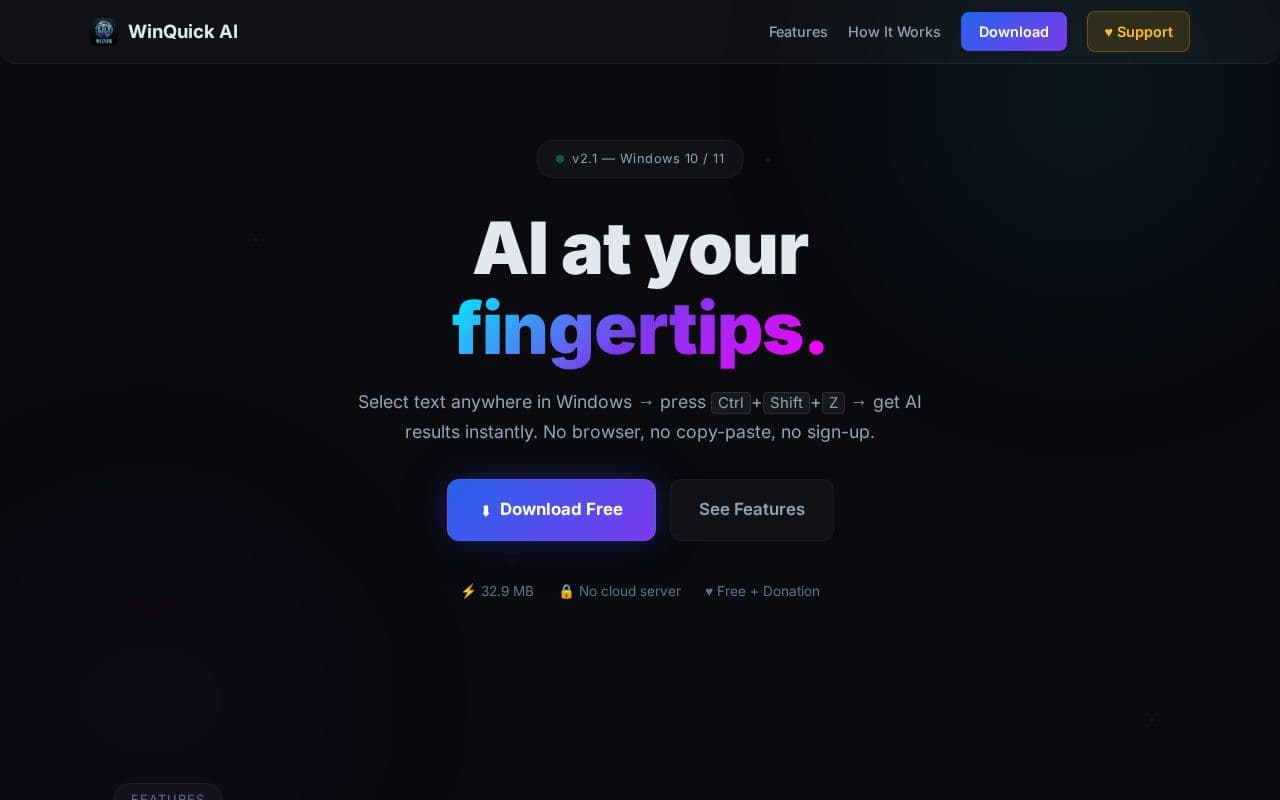 WinQuick AI screenshot