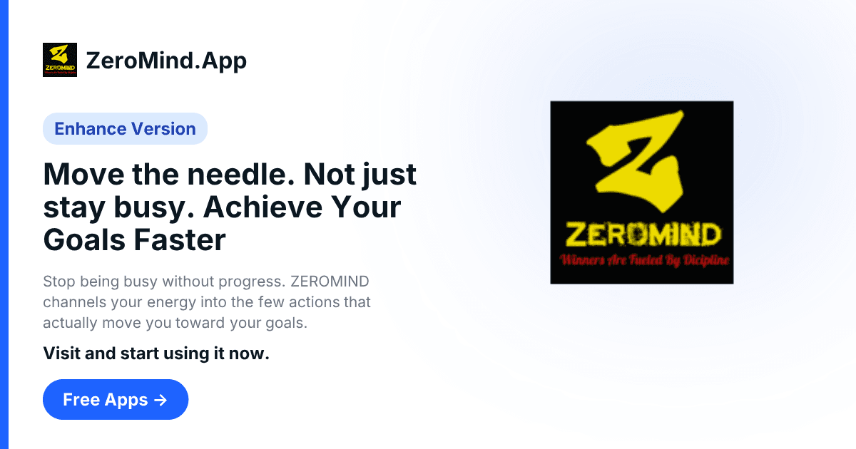 ZEROMIND Productivity & Focus Management screenshot
